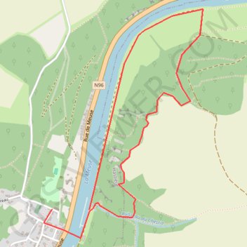 Itinéraire Balade entre 5 et 10km à Waulsort: La Belle Epoque, distance, dénivelé, altitude, carte, profil, trace GPS