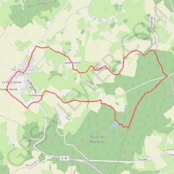 Itinéraire De la Champagne Conlinoise de la forêt de Mézières, distance, dénivelé, altitude, carte, profil, trace GPS