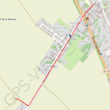 Itinéraire Liaison circuit 2-circuit la Jard, distance, dénivelé, altitude, carte, profil, trace GPS