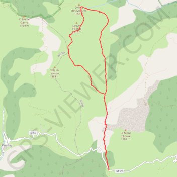 Itinéraire Lauvet d'Ilonse sylvie, distance, dénivelé, altitude, carte, profil, trace GPS