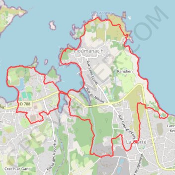 Itinéraire Les sentiers de Ploumanac'h, distance, dénivelé, altitude, carte, profil, trace GPS