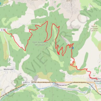 Itinéraire La Montagne - La Roche des Arnauds (Grande Traversée des Préalpes), distance, dénivelé, altitude, carte, profil, trace GPS