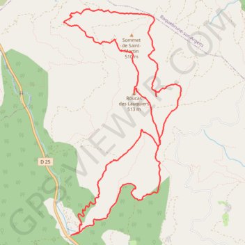 Itinéraire Sainte-Maxime - Saint-Donat - Le Roucas des Lauquiers, distance, dénivelé, altitude, carte, profil, trace GPS