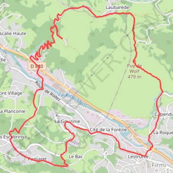 Itinéraire Aveyron - Une Petite au Puy de Wolf, distance, dénivelé, altitude, carte, profil, trace GPS