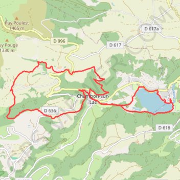 Itinéraire Couze Surin, distance, dénivelé, altitude, carte, profil, trace GPS