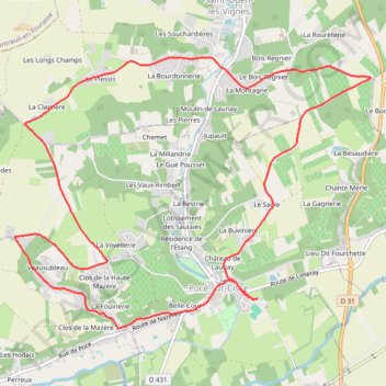 Itinéraire 2025-02-01 14-40, distance, dénivelé, altitude, carte, profil, trace GPS
