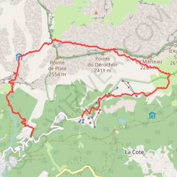 Itinéraire Désert de Platé, distance, dénivelé, altitude, carte, profil, trace GPS