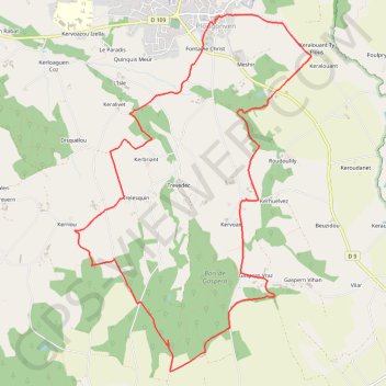 Itinéraire Balade de Gaspern, distance, dénivelé, altitude, carte, profil, trace GPS