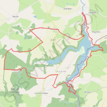 Itinéraire Le tour du lac de Sidiailles, distance, dénivelé, altitude, carte, profil, trace GPS