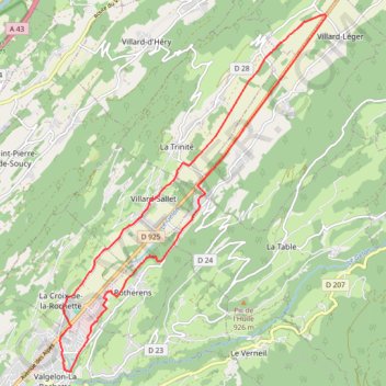 Itinéraire Circuit du Gelon, distance, dénivelé, altitude, carte, profil, trace GPS