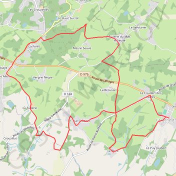 Itinéraire Chemin de l'âme de l'âne au Rio Negro - La Geneytouse, distance, dénivelé, altitude, carte, profil, trace GPS