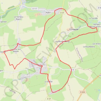 Itinéraire Helleville (50340), distance, dénivelé, altitude, carte, profil, trace GPS