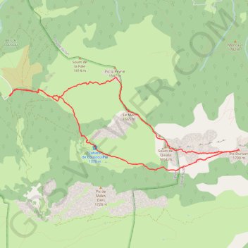 Itinéraire Pic de Durban, distance, dénivelé, altitude, carte, profil, trace GPS