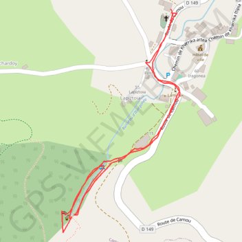 Itinéraire LAMIÑA ZILOA à CAMOU-CIHIGUE, distance, dénivelé, altitude, carte, profil, trace GPS