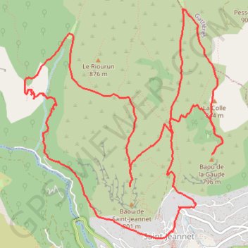 Itinéraire Baou de saint Jeannet, distance, dénivelé, altitude, carte, profil, trace GPS