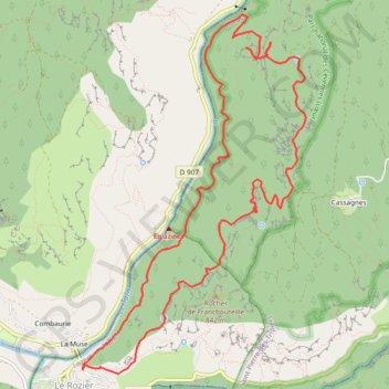 Itinéraire Ermitage Saint-Pons - Échelles de Cinglegros, distance, dénivelé, altitude, carte, profil, trace GPS