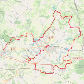 Itinéraire vitre_castelathon_final, distance, dénivelé, altitude, carte, profil, trace GPS
