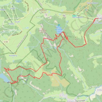 Itinéraire Lacs vosgiens, Lac d'Altenweiher, distance, dénivelé, altitude, carte, profil, trace GPS
