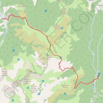 Itinéraire GR 10 Siguer Cabane de Clarans, distance, dénivelé, altitude, carte, profil, trace GPS