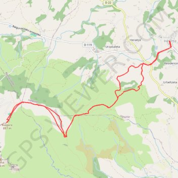 Itinéraire Mont Baïgura, distance, dénivelé, altitude, carte, profil, trace GPS