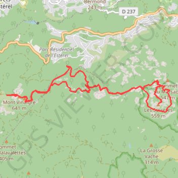 Itinéraire Mont Vinaigre, distance, dénivelé, altitude, carte, profil, trace GPS