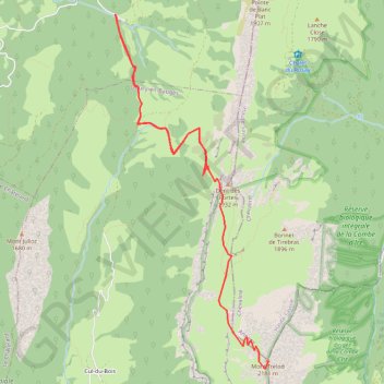 Itinéraire Mont Trelod, distance, dénivelé, altitude, carte, profil, trace GPS