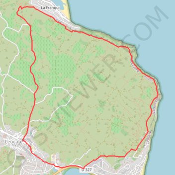 Itinéraire Falaises de Leucate, distance, dénivelé, altitude, carte, profil, trace GPS