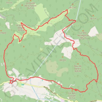 Itinéraire Mourré d'Agnis, distance, dénivelé, altitude, carte, profil, trace GPS