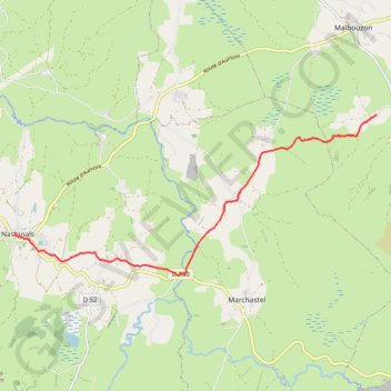 Itinéraire Tracé 028, distance, dénivelé, altitude, carte, profil, trace GPS