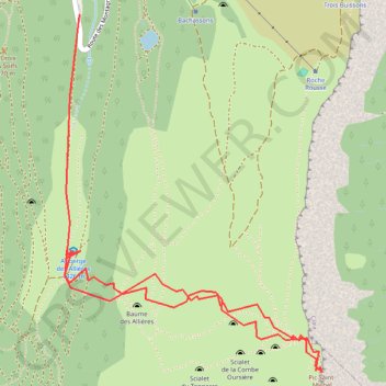 Itinéraire Pic Saint Michel (Vercors), distance, dénivelé, altitude, carte, profil, trace GPS