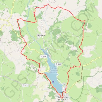 Itinéraire Sur les crêtes autour de Villefranche-de-Panat, distance, dénivelé, altitude, carte, profil, trace GPS