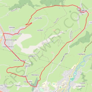 Itinéraire Autour de Naucelles, distance, dénivelé, altitude, carte, profil, trace GPS