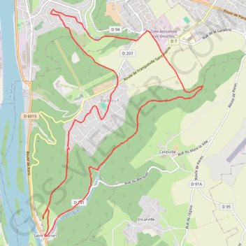 Itinéraire Rando à Belbeuf, distance, dénivelé, altitude, carte, profil, trace GPS