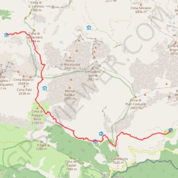 Itinéraire Via Alpina - Col de tende Saorge - J2 - Refuge Garelli - Refuge Montgioie, distance, dénivelé, altitude, carte, profil, trace GPS