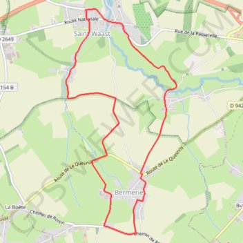 Itinéraire Circuit du Pissotiau - Saint-Waast, distance, dénivelé, altitude, carte, profil, trace GPS