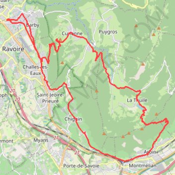 Itinéraire Bauges - Le Col du Mont, distance, dénivelé, altitude, carte, profil, trace GPS