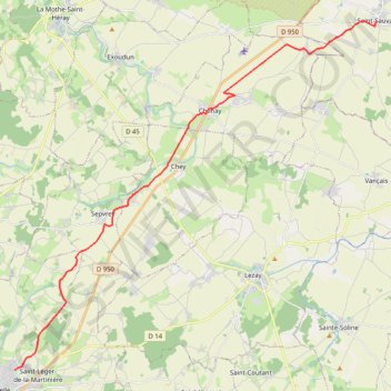 Itinéraire Chemin de Tours (de Saint-Sauvant à Melle), distance, dénivelé, altitude, carte, profil, trace GPS