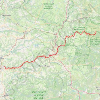 Itinéraire Remontée source du Tarn Saint Juery - Montvert, distance, dénivelé, altitude, carte, profil, trace GPS