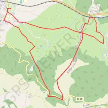 Itinéraire Laissac, distance, dénivelé, altitude, carte, profil, trace GPS