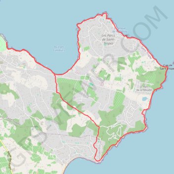 Itinéraire Sentier du littoral - Plage des Salins - SAINT TROPEZ - 83, distance, dénivelé, altitude, carte, profil, trace GPS