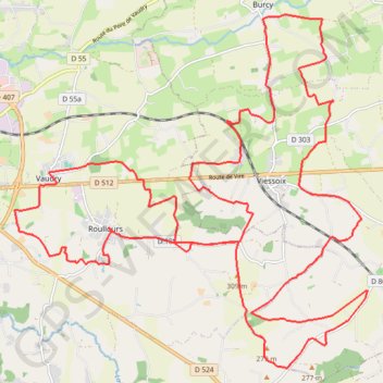 Itinéraire Roullours, distance, dénivelé, altitude, carte, profil, trace GPS