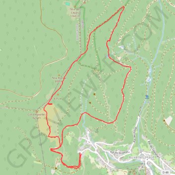 Itinéraire Auxelle haut, distance, dénivelé, altitude, carte, profil, trace GPS