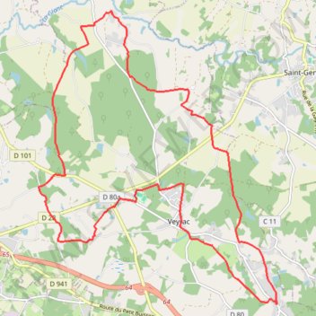 Itinéraire Circuit du Pont Colombier PDIPR87, distance, dénivelé, altitude, carte, profil, trace GPS