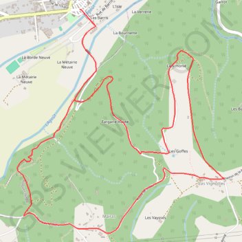Itinéraire Grande boucle de la Glène - Roquecourbe, distance, dénivelé, altitude, carte, profil, trace GPS