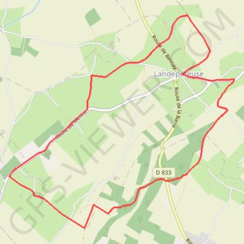 Itinéraire Circuit de la mare Boutard - Landepéreuse, distance, dénivelé, altitude, carte, profil, trace GPS