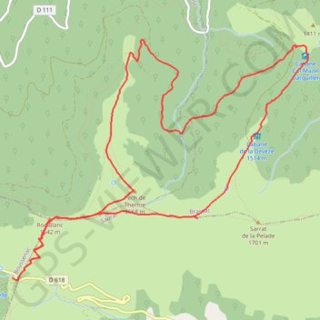 Itinéraire Col de Mazel et le Pech de Therme depuis le Col de port, distance, dénivelé, altitude, carte, profil, trace GPS