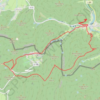 Itinéraire Autour de Wengelsbach, distance, dénivelé, altitude, carte, profil, trace GPS