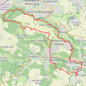 Itinéraire Gif - Manet - Gif, distance, dénivelé, altitude, carte, profil, trace GPS