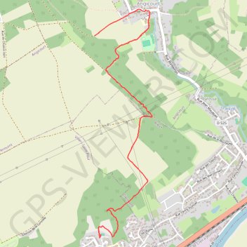 Itinéraire Villers P.Perret - Angicourt, distance, dénivelé, altitude, carte, profil, trace GPS