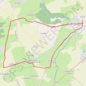 Itinéraire Teurthéville 2024, distance, dénivelé, altitude, carte, profil, trace GPS
